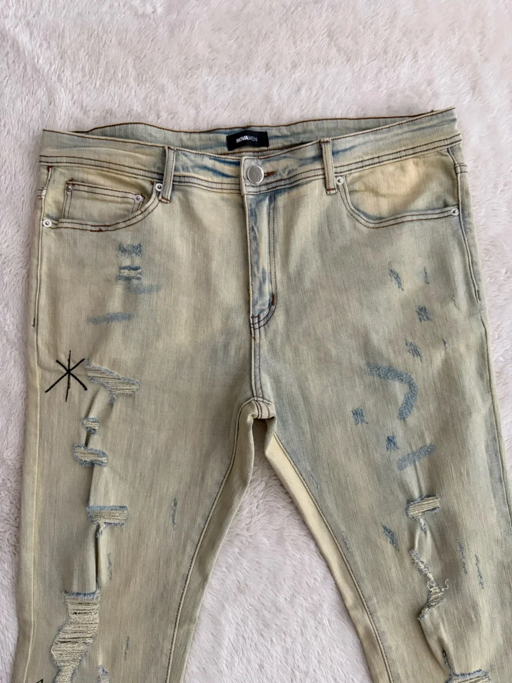 Men’s Distressed Jeans, Nova Men, Size 38